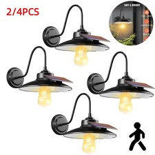 2/4PCS Outdoor Solar Barn Light Motion Sensor Wall Light Waterproof Porch Light picture