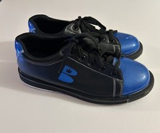 Brunswick TZone Unisex Bowling Shoes Size 6.5 Black Royal Blue Bowling Shoes picture