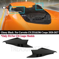 For Corvette C8 Z51 Z06 2020-2027 Glossy Black Rear Upper Intake Ports Cover Kit picture