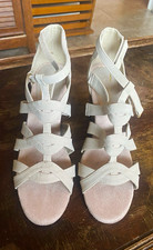 Aerosoles Beige Strappy Open Toe Block Heel Zip Sandals Women’s US 11 M picture