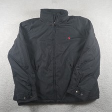 Vintage 90’s Polo Ralph Lauren Nylon Black Jacket Size XL With Hood picture