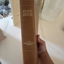 Vtg Holy Bible New International Version Top Grain Cowhide 1978 NIV Cowhide picture