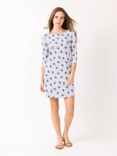 NWT Mahi Gold Bimini Dress, Shoreline Petals Monomoy print, Size Small picture