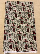 Joann Hunting Fabric 4 Yards + x 44”Rustic Cabin Woodlands Deer Bear Fox Buffalo picture