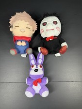 Five Nights at Freddy's Bonnie Plush Doll Purple Bunny with Red Bow 2016 Lot picture