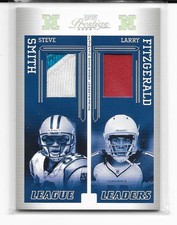 2006 Playoff Prestige Steve Smith Larry Fitzgerald DUAL JERSEY Patch 13/25 LL-17 picture