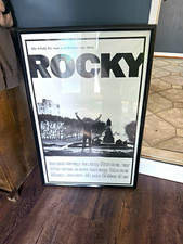 Rocky Movies Poster Print - Framed Black & White Rocky Movie Poster picture