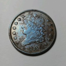 1835 Classic Head Half Cent, Choice XF+, Tough  Very Nice Front Patina picture