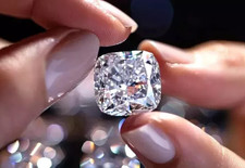 8 Ct Lab Grown Certified Diamond Cushion Cut D Color VVS1 Clarity Loose CVD picture