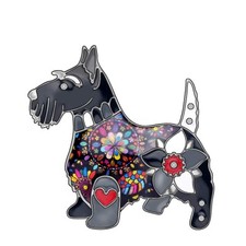 DUOWEI 6 Colors Cute Scottish Dog Brooch Pins Dress Clothes Jewelry Gifts Dog... picture