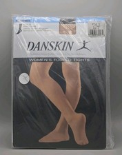 Danskin Dance Legwear Style # 72 Size D  LT Toast Ultra Soft Footed Tights NEW picture