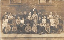 H82/ Interesting Teacher RPPC Postcard c1910 Early School Students 98 picture