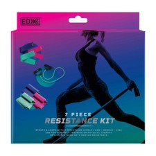 EDX 7 Piece Resistance Toning Set. Abs, Legs, Arm & Core Excercises. Multi Color picture
