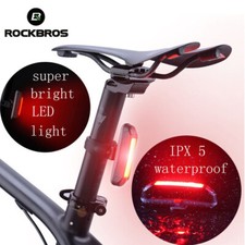 ROCKBROS Bicycle Safety 3-colors Rear Light Waterproof LED USB Bike Tail Light picture