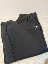 Gymshark Black Jogger Pants Size M Drawstring Athletic Workout Sweatpants picture