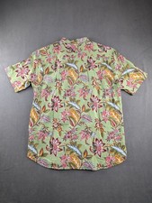 Kardo x Anokhi Ronen Mens XL Camp Shirt Green Block Print NWOT picture