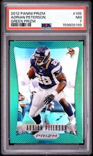 2012 Panini Prizm Adrian Peterson #105 Green Prizm PSA 7 Vikings picture