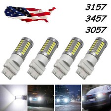 4X 3157 3457 3057 Signal 33SMD Backup Reverse Tail Turn LED Light Bulb White picture