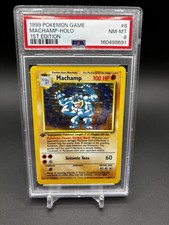 Pokémon TCG 1999 Base Set Machamp Holo 1st Edition 8/102 PSA 8 picture