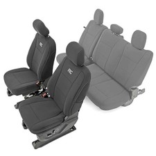 Rough Country Neoprene Seat Covers for 15-22 F-150 |17-22 Super Duty - 91016,Bla picture