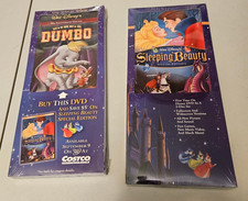 Vintage Disney Costco Promo Set: Dumbo 60th Anniv & Sleeping Beauty-Sealed Packs picture
