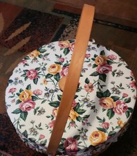 Vintage 1996 Longaberger Safe Harbor Basket Garden Splendor Liner Lid Protector picture