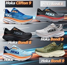 Hoka One One Men Shoe Bondi 8 / Bondi 9 / Clifton 9 Running Sneaker Trainer picture