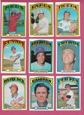 1972 Topps Baseball Cards - mostly EX to EXMT commons, #2 - 249 picture