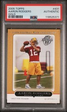 2005 Topps Aaron Rodgers Rookie #431 Gold Parallel #/50 PSA Authentic picture