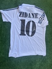 Vintage Real Madrid Zidane Autograph Final Champion Jersey 2002 picture