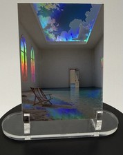 HD gloss Holographic sticker liminal space beach picture
