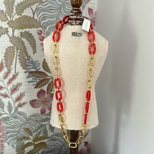 NWT Talbots Red and Gold necklace picture