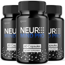 (3 Pack) Neuro Mind Pro Nootropic Natural Brain Formula Supplement 180 Capsules picture