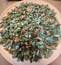 1 LB of Turquoise Bell Trading Post Small Corinthian Slabs🔥Chiplets picture