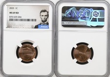 2025 P Lincoln Shield Cent 1C NGC MS69 RD Lincoln Label THE LAST REAL PENNY picture