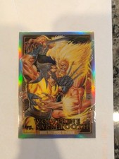 2024 Marvel Masterpieces 92 Platinum Battle Spectrum Wolverine vs Sabertooth... picture