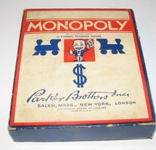 Vintage 1935 MONOPOLY Board Game Parker Brothers . No board picture