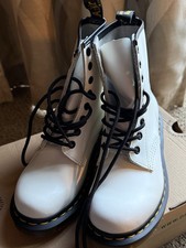 Doc Martin's White Combat Boots Platform Jaden Womens Size 6 picture