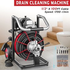 Auto Feed Drain Auger Cleaner Electric 100' x 1/2