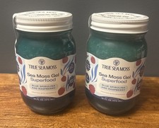2x True Sea Moss Gel Superfood Blue Spirulina and Raspberry 16 fl oz EXP 05/2027 picture