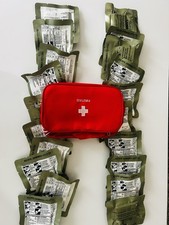 First aid bag Med/Includes  20 QuikClot Gauzes All Exp 2031. picture