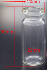 1200PCS) 10ml Sample Vials Clear Glass Bottle 20mm Crimp Top Headspace AZ picture