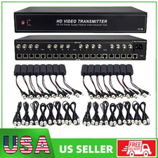 Kit of 16 Channel Video Balun Power Supply Passive Video Receiver Hub picture