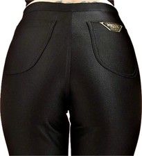 Vintage 1970s Bojeangles Skin-Ease Black Spandex Disco Pants picture