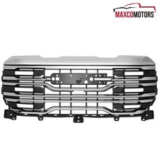 Hood Grille Fits 2022-2026 GMC Sierra 1500 AT4 Style Chrome Front Bumper picture