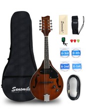 A Style 8 String Electric-Acoustic Mandolin Instrument with Pickup Sapele Top F picture