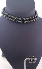 Vintage MINT Signed 1980s Monet Power Dressing Necklace & Clip-On Earring Set picture