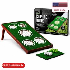 Palladium Golf Chipping Game Board - Solid Wood Golf Game Cornhole Set picture