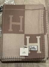 Hermes Avalon III Cashmere Wool Throw Blanket Coco/Camomille (Great Condition) picture
