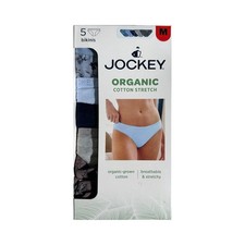 Jockey Organic Cotton Stretch Bikini Underwear 5 Pack Blue Floral Medium 1970722 picture